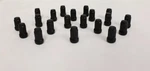 Set Of 24 - Wheel Lug Nuts Spline 12x1.5 Black Open End Bulge Cone Seat Fits .... Fixed Price $46.75.