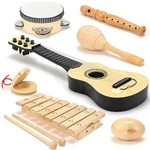 Wooden Musical Instruments For Toddlers 7-piece Kids Music Set With Xylo. Fixed Price $54.37.