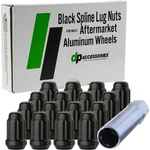 Dpaccessories Black M12x1.50 Tuner Lug Nuts 16pc Closed End Spline 34mm Tall. Fixed Price $88.22.