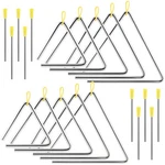 Heihak 10 Pack Musical Triangle Steel Set, 4" 5" 6" 7" 8" Hand Percussion Mus.... Fixed Price $32.77.