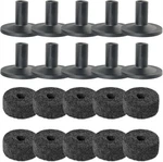 Meetoot 10 Sets Cymbal Stand Felt Washer Kit Plastic Drum Black. Fixed Price $14.76.