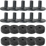 Meetoot 10 Sets Cymbal Stand Felt Washer Kit Plastic Drum Black. Fixed Price $14.76.