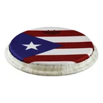 Bongo, Tucked, 8.5 Skyndeep Puerto Rican Flag Graphic Drum Head. Fixed Price $95.99.