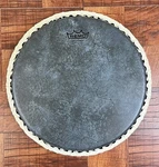 Conga Drumhead Remo, Tucked, Skyndeep Black Calfskin Graphic M7-1250-s6-sd009. Fixed Price $95.00.