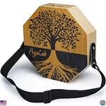 Stylish Two-tone Cajon Drum - Portable Wooden Percussion With Adjustable Strap. Fixed Price $112.33.