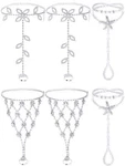 Hicarer 6 Pieces Foot Jewelry Barefoot Sandals For Women Rhinestone Anklets B.... Fixed Price $32.63.