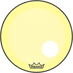 Remo Powerstroke P3 Colortone Yellow Resonant Bass Drum Head 5" Offset Hole 22". Fixed Price $47.99.