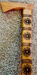 Vintage Wood Walking Stick ?hand Etched Rustic Retro Mid- Century. Fixed Price $44.00.