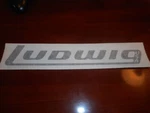 New Genuine Ludwig Usa 2" X 13" Bass Drum Logo Sticker - Black, #p4064. Fixed Price $12.54.