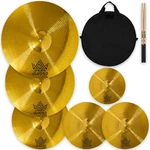 Uluobo Cymbal Pack, 6 Pieces Drum Cymbals Set 10/14/16/18/20 Inch-6pcs, Gold. Fixed Price $114.52.