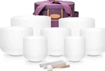 Topfund 6-14 Inch Set Of 7 Crystal Singing Bowls With Heavy Duty Case And Mallet. Fixed Price $399.00.