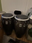 Toca Conga Drum Set 2-piece Wood Dark Finish With Metal Hardware Analog. Fixed Price $900.00.