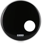 Evans Eq3 Black Resonant Bass Drumhead - 18" With Port. Fixed Price $52.99.
