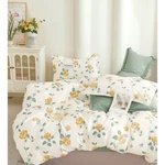 Blooming Casa Yellow Green Rose 100% Cotton Reversible Duvet Cover Set Queen. Fixed Price $83.30.