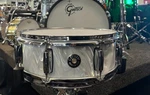 Used Gretsch Catalina Club 5x14 Snare Drum - White Satin Flame Nitron. Fixed Price $179.99.