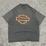 Vintage Harley Davidson Flame Logo T-shirt Mens Xl Hal's Faded 2001 Made In Usa. Fixed Price $60.00.