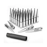 Ksp F250 F350 Spike Lug Nuts 32pcs, 9/16-18" Chrome Spiked Nut Compatible.... Fixed Price $76.37.