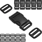 Hisuntec Buckles For 1" Straps: 6 Set Side Release 1 Inch X Pack, Black. Fixed Price $16.99.