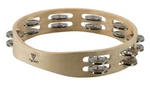 Double Row Wooden Tambourine Bright Steel Jingles. Fixed Price $44.99.