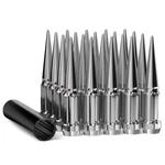 Sleek 20pcs 1/2-20 Chrome Spike Lug Nuts Conical Seat Design For Safety. Fixed Price $76.99.