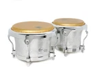 Toca Custom Deluxe Fiberglass Bongos Drums Set - Silver Sparkle. Fixed Price $399.99.