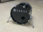 18" Sakae Almighty Birch Bass Drum Real Black 14x18 Ahead Case Minty!!. Fixed Price $1121.25.