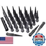 Yyhhzz 2 In 1 32pcs M14 X 1.5 Black Spike Lug Nuts With Socket Key Compatible. Fixed Price $67.96.
