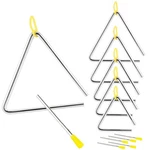 Mukchap 6 Pack Musical Triangle Instrument Set, 4, 5, 6, 7, 8, 9 Inch Yellow. Fixed Price $24.03.