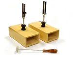 Eisco Labs Pair Of Steel Tuning Forks (440hz) In Wood Bases, One Adjustable. Fixed Price $47.49.
