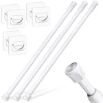 Vivinin 3 Pack Tension Rods 18-28 Inch With 6 Of 28 Inches Each, White. Fixed Price $10.29.
