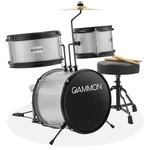 Gammon 3-piece Junior Drum Set With Throne - Silver, Complete Beginner Silver. Fixed Price $147.99.