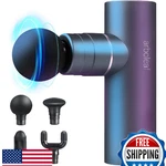 Arboleaf Mini Massage Gun Deep Tissue Percussion Massager, 5 Speeds, 4 Heads. Fixed Price $92.11.