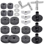 Facmogu 23-piece Cymbal Accessory Set, Includes Stand Felts, Felt Pads.... Fixed Price $23.72.