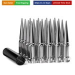 20pcs 1/2-20 Spike Lug Nuts Chrome, 1/2 X 20 Locking Spiked Nut Spline 4..... Fixed Price $80.90.