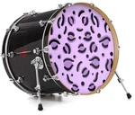 Vinyl Skin Decal Wrap Fits 22" Bass Kick Drum - Purple Cheetah. Fixed Price $39.97.