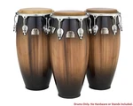 Pearl Elite Series Thai Oak Mocha Burst 3pc Quinto Conga Tumba 11",11.75",12.5". Fixed Price $2998.00.
