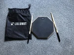 Drum Pad Lolunut Rubber Practice With 2 Sticks & Carry Bag Vg Used. Fixed Price $25.00.