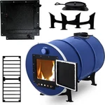 Sonret Barrel Stove Kit 30-55 Gal Drum Wood Door Grate Heavy Duty. Fixed Price $185.99.