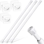Vivinin 3 Pack Tension Rods 18-28 Inch With 6 Pole Sockets, Curtain. Fixed Price $16.95.