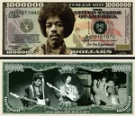 50 Pack Jimi Hendrix Rock Music Money Collectible Novelty 1 Million Dollar Bills. Fixed Price $14.95.