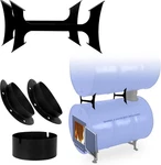 Sonret Double Barrel Stove Adapter Kit For 30-55 Gal Drums Wood Heating. Fixed Price $79.99.