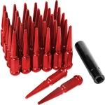 Hunting Horse 32pc Spike Lug Nut 14x2 Red 4.4 Tall Offroad Extended Metal Lugs. Fixed Price $130.76.