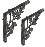 Nach Decorative Shelf Brackets, 2 Pack Of 9 X 2.2 Inch, Black Cast Iron R.... Fixed Price $54.80.