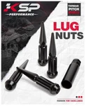 Ksp 14x1.5 Large Spiked Lug Nuts, 24pcs Two-piece Mega Pointy Nut. Fixed Price $50.99.