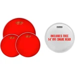 Evans Hydraulic Red Tom Pack With Free 14 In. Uv1 Snare Head 12, 13, 16. Fixed Price $89.99.