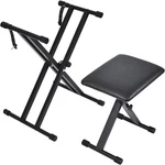 Double-x Keyboard Stand And Bench Set W/ Locking Straps Tipatyard Stable. Fixed Price $65.00.