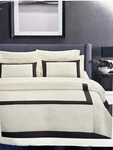 New Casa Bolaj Bicolore Luxury Duvet 3 Piece Set Queen Ivory Brown 100% Cotton. Fixed Price $44.95.