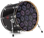 Vinyl Skin Decal Wrap Fits 22" Bass Kick Drum - Purple And Black Lips. Fixed Price $39.97.
