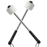 2 Pcs Marching Bass Drum Mallets, Wool Felt Mallets Percussion With Stai.... Fixed Price $19.57.