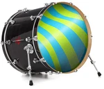 Vinyl Skin Decal Wrap Fits 22" Bass Kick Drum - Two Tone Waves Green Teal. Fixed Price $39.97.